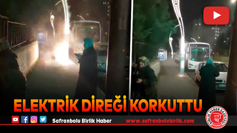Elektrik direği korkuttu
