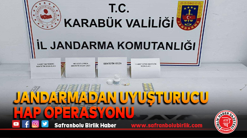 Jandarmadan uyuşturucu hap operasyonu