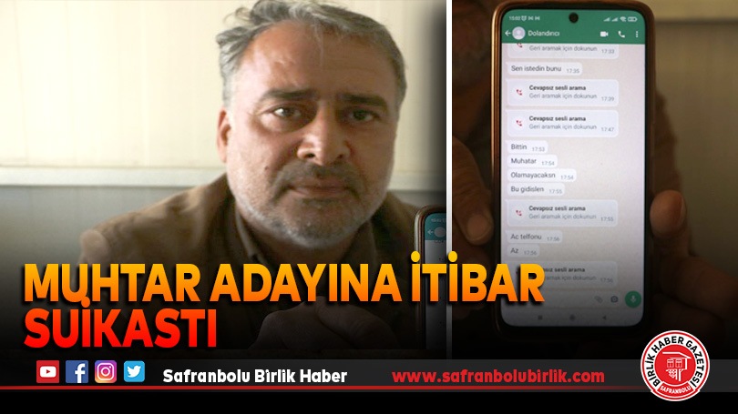 Muhtar adayına itibar suikastı