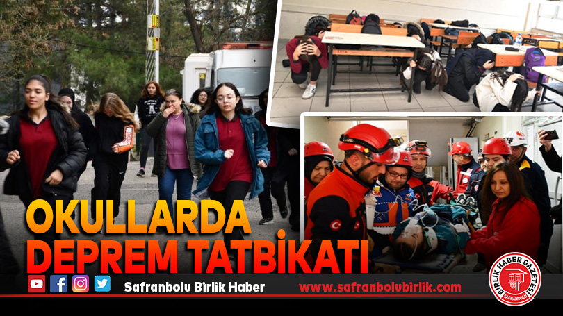 Okullarda deprem tatbikatı