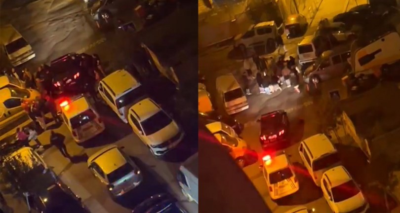 Polise direnip bıçak çekince ortalık karıştı