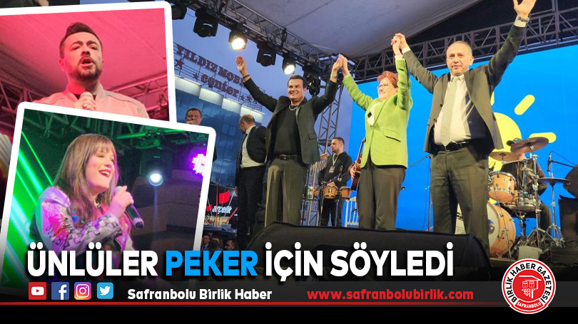 Ünlüler Peker için sahne aldı