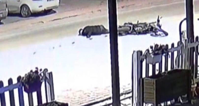 Motosikletler kafa kafaya çarpıştı