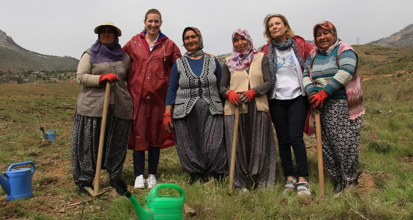 Yanan alana QNB Sigorta 10 bin fidanla orman kurdu