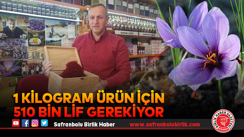 1 kilogram ürün için 510 bin lif gerekiyor