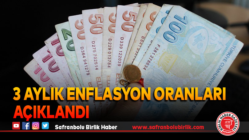 3 aylık enflasyon oranları açıklandı