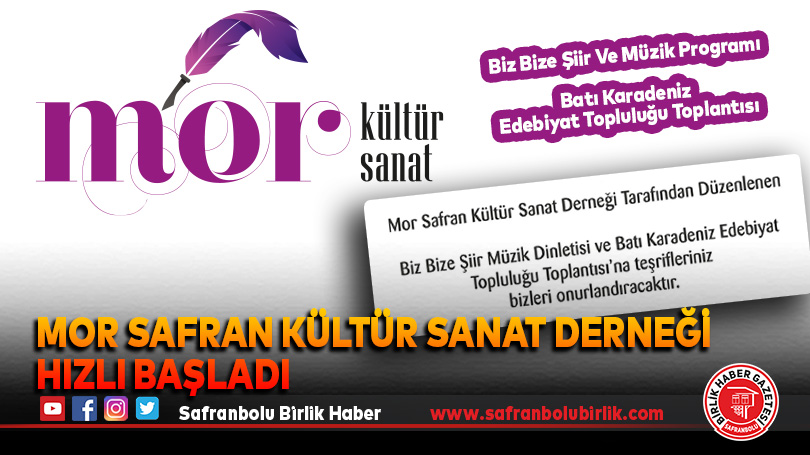 Mor Safran Kültür Sanat Derneği hızlı başladı