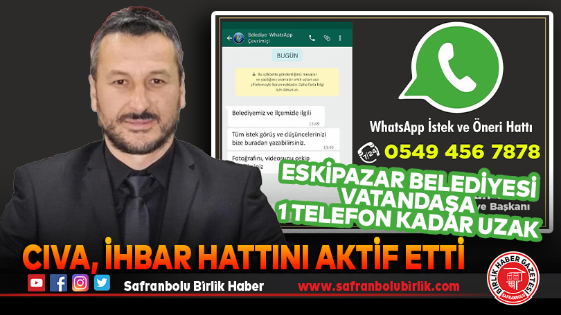 Cıva, ihbar hattını aktif etti