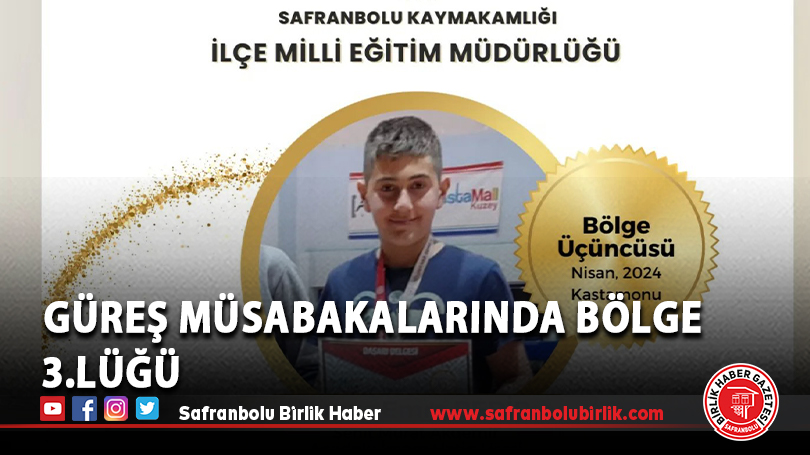 Güreş Müsabakalarında Bölge 3.lüğü