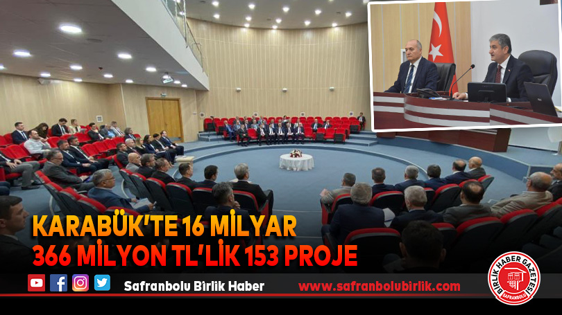 Karabük’te 16 milyar 366 milyon TL’lik 153 proje