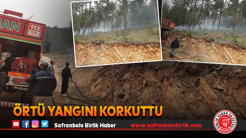 Örtü yangını korkuttu 