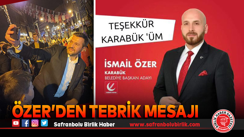 Özer’den Tebrik Mesajı