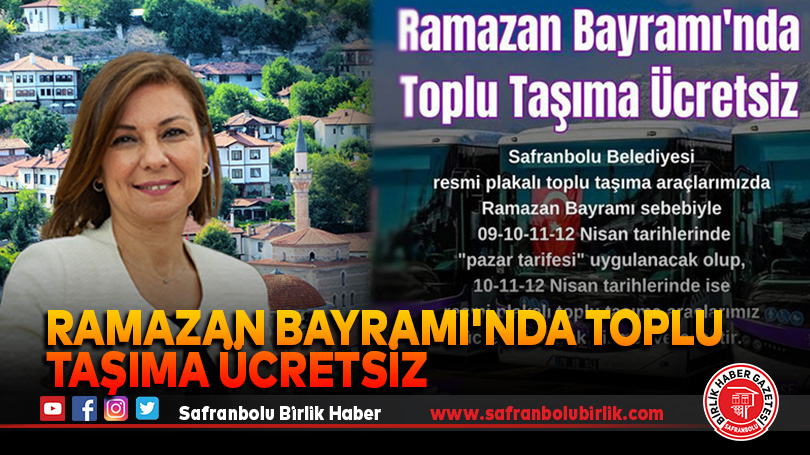 Ramazan Bayramı’nda Toplu Taşıma Ücretsiz