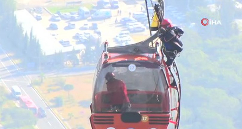 600 metrede yükseklikte kurtarma çalışmaları sürüyor