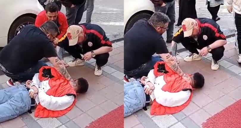 Ünlü oyuncu “Rambo Berk” hırsızı yakalayıp bağladı