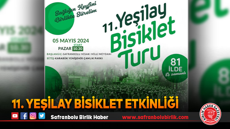 11. Yeşilay bisiklet etkinliği