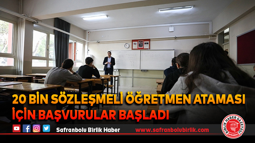 20 bin sözleşmeli öğretmen ataması için başvurular başladı