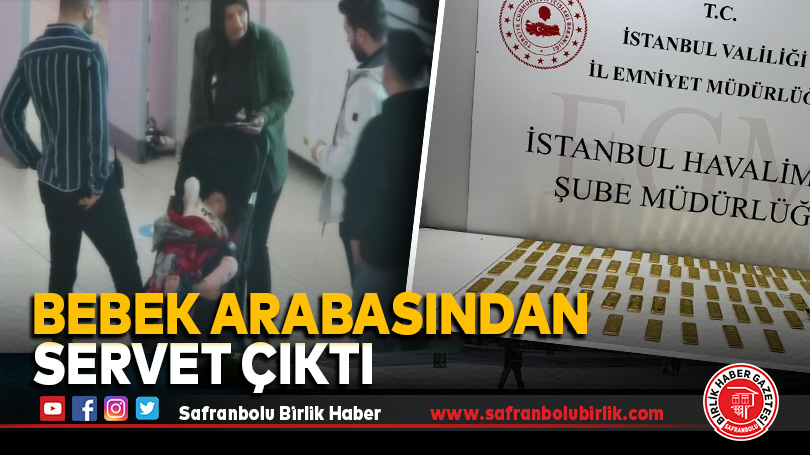 Bebek arabasından servet çıktı