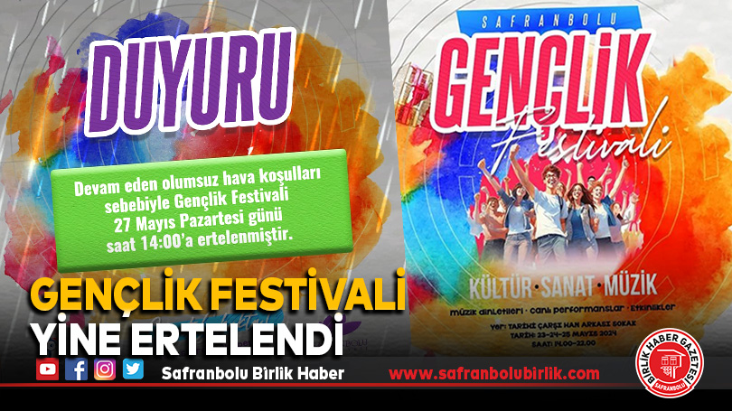 Gençlik Festivali yine ertelendi