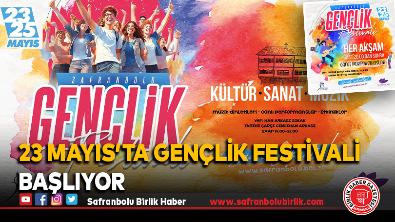 23 Mayıs’ta Gençlik Festivali Başlıyor