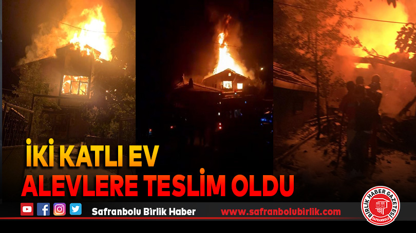İki Katlı Ev Alevlere Teslim