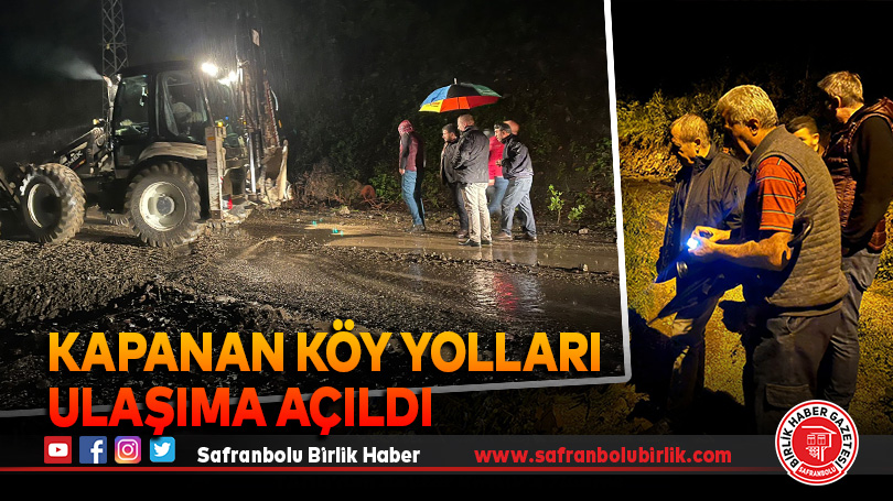 Köy yolları ulaşıma açıldı