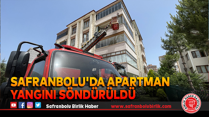 Safranbolu’da Apartman Yangını Söndürüldü