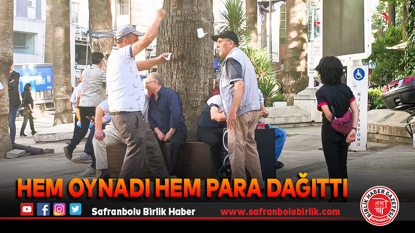 Gören gözlerine inanamadı, hem oynadı hem para dağıttı