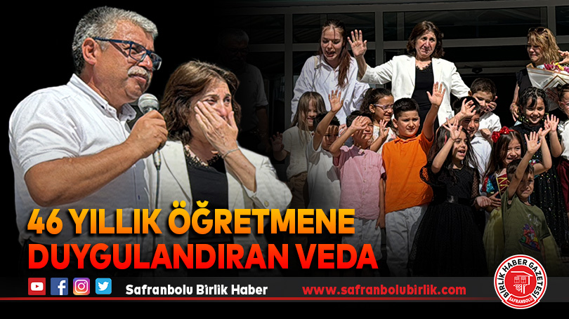 46 yıllık öğretmene duygulandıran veda