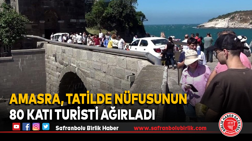 Amasra, tatilde nüfusunun 80 katı turisti ağırladı