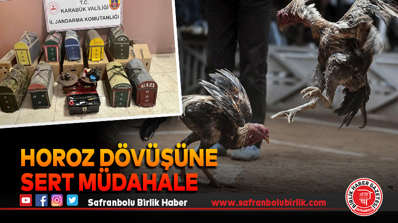 Karabük’te Horoz Dövüşüne Sert Müdahale