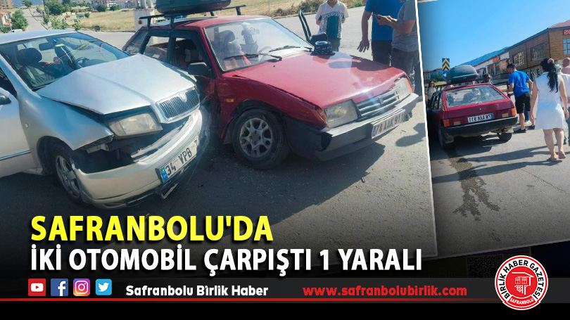 Safranbolu’da iki otomobil çarpıştı: 1 yaralı