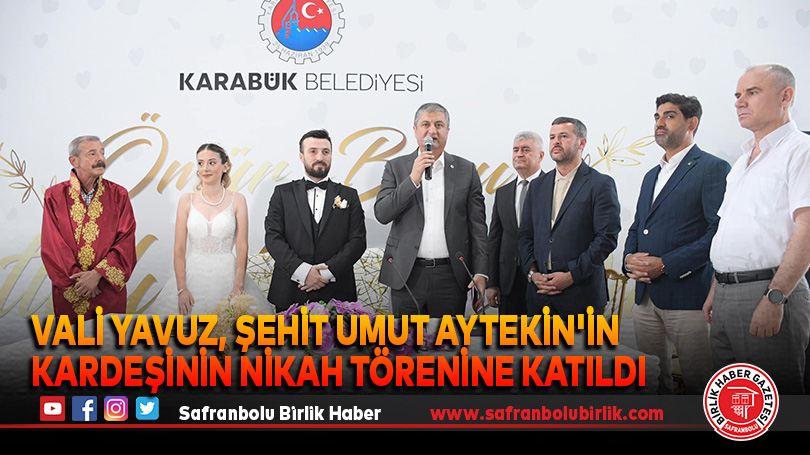 Vali Yavuz, Şehit Kardeşinin Nikah Törenine Katıldı