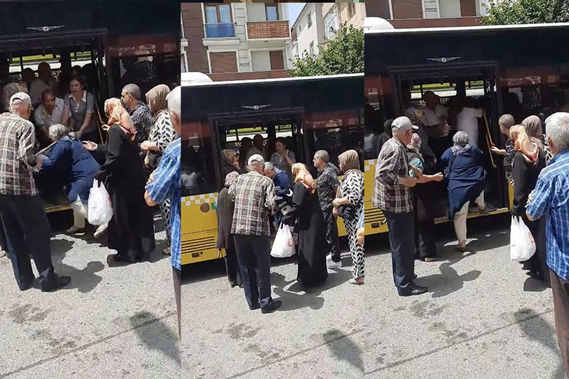 İETT otobüsünde yer kavgası