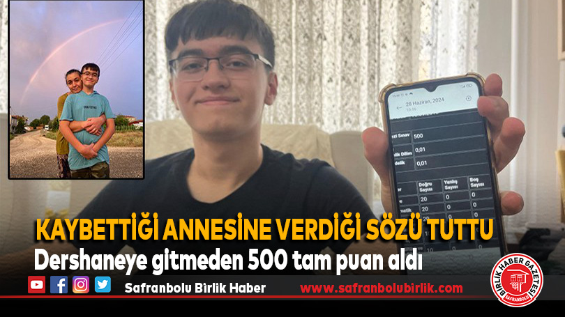 Kaybettiği annesine verdiği sözü tuttu