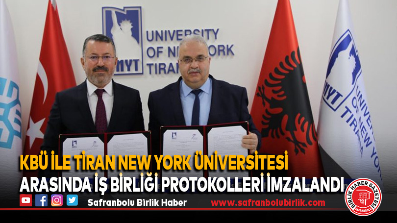 KBÜ ile Tiran New York Üniversitesi Arasında İş Birliği Protokolleri İmzalandı