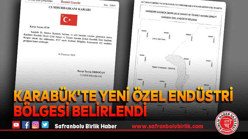 Karabük’te Yeni Özel Endüstri Bölgesi Belirlendi