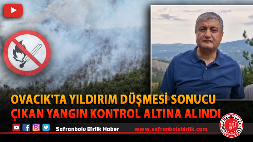 Ovacık’ta Yıldırım Düşmesi Sonucu Çıkan Yangın Kontrol Altına Alındı