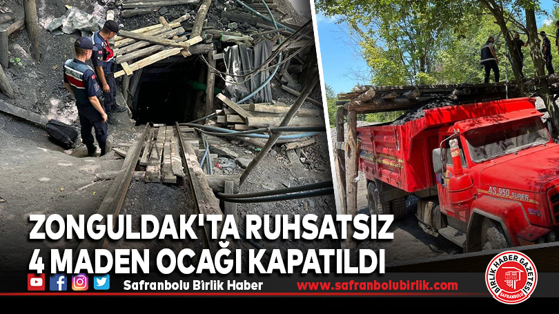 Zonguldak’ta Ruhsatsız 4 Maden Ocağı Kapatıldı