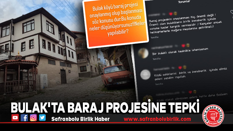 Bulak’ta Baraj Projesine Tepki