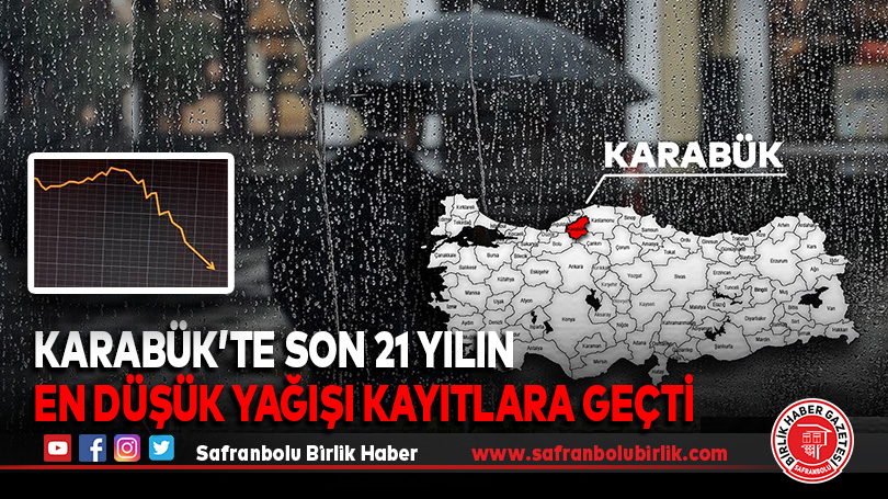 Karabük’te son 21 yılın en düşük yağışı kayıtlara geçti