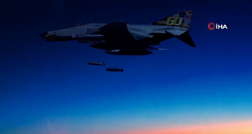 Irak’ın kuzeyine düzenlenen hava harekatı ile 25 hedef imha edildi