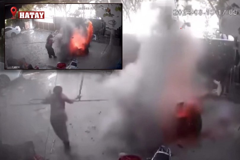 Beton bomba gibi patladı