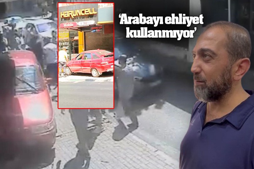 Acemi sürücü dükkana böyle daldı, işyeri sahibi isyan etti