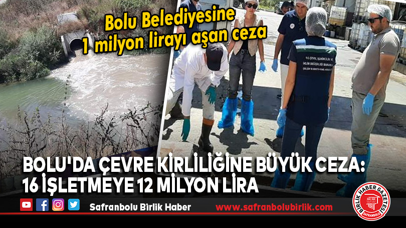 Bolu Belediyesine 1 milyon lirayı aşan ceza