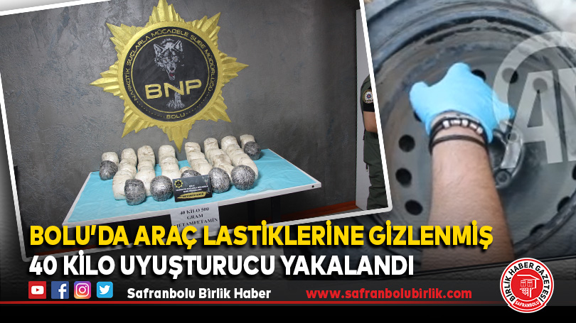 Bolu’da Araç Lastiklerine Gizlenmiş 40 Kilo Uyuşturucu Yakalandı