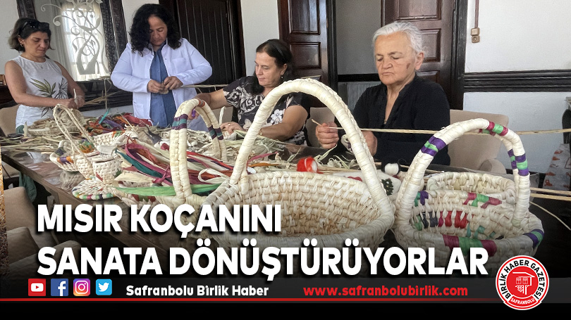 Bolu’da kadın kursiyerler, mısır koçanını sanata dönüştürüyor