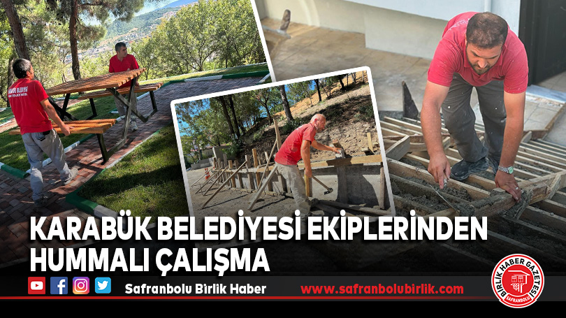 Karabük Belediyesi Ekiplerinden Hummalı Çalışma