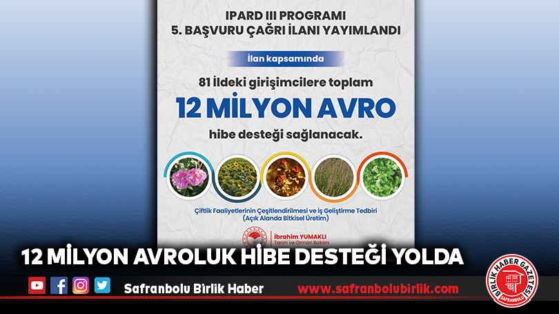 12 Milyon Avroluk Hibe Desteği Yolda