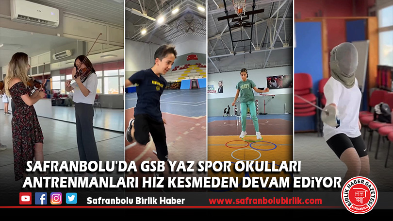 Safranbolu’da GSB Yaz Spor Okulları Antrenmanları Hız Kesmeden Devam Ediyor